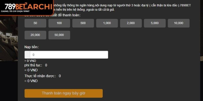 Nạp Rút Tiền 789bet – Tốc Độ Giao Dịch Định Nghĩa Đẳng Cấp 2 Chuyển khoản nhanh chóng